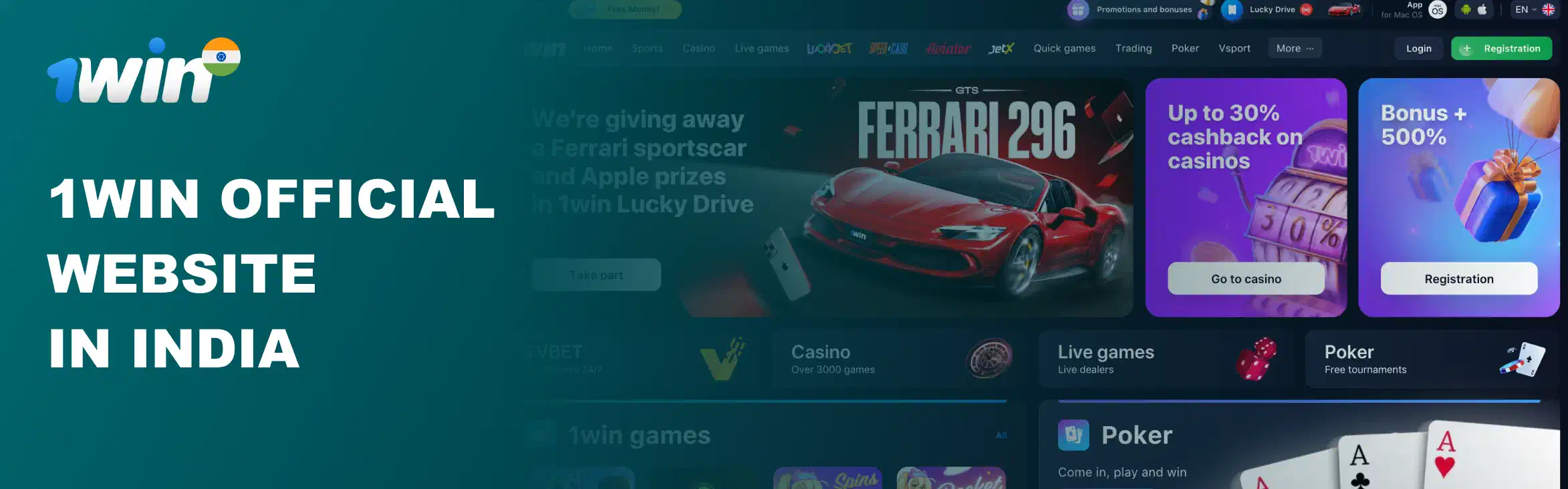 1win legal official casino in india